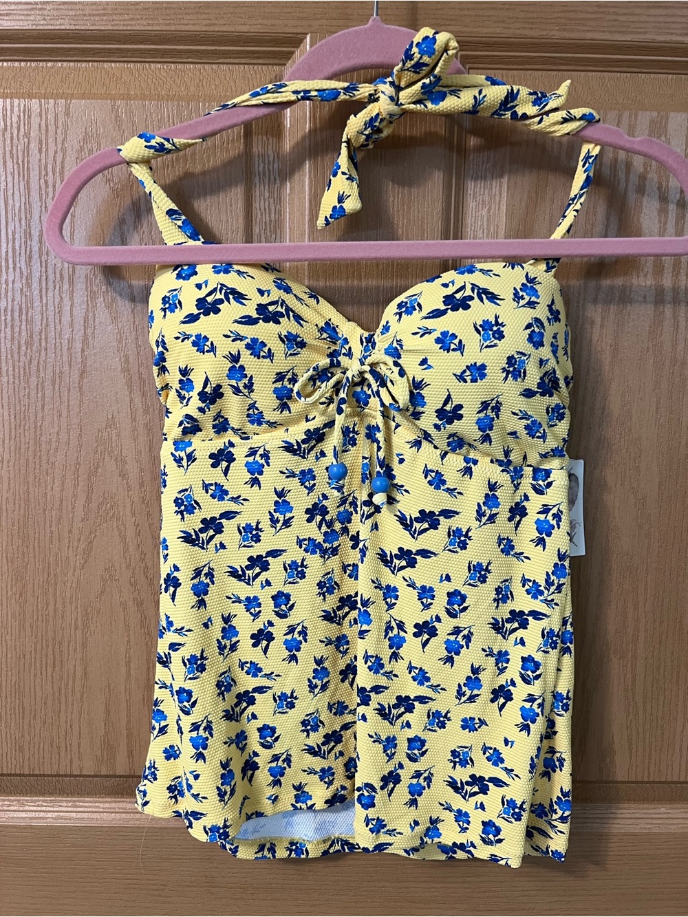 NWT Women’s Jessica Simpson Yellow Tankini Top MSRP $68